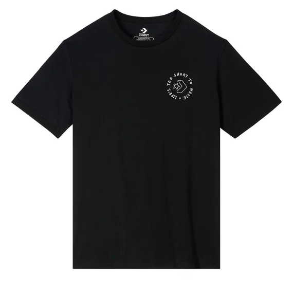 Men’s Life’aas Short Embroidered Tee Black